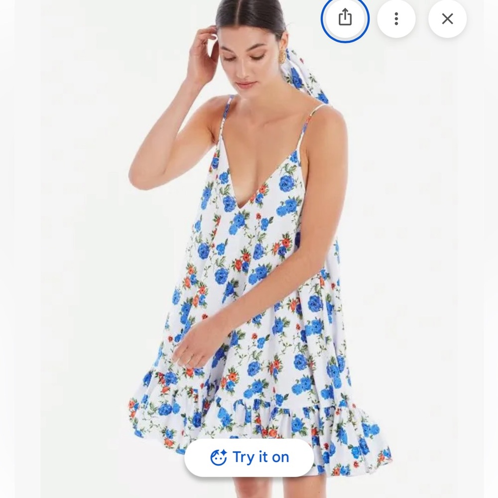 Caroline Constas Laurel Ruffled Floral-Print Cotton-blend Mini Dress - Picture 2 of 10
